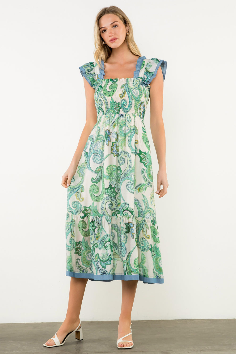 Parker paisley midi dress