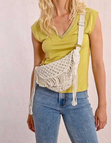 Boho crochet cross-body