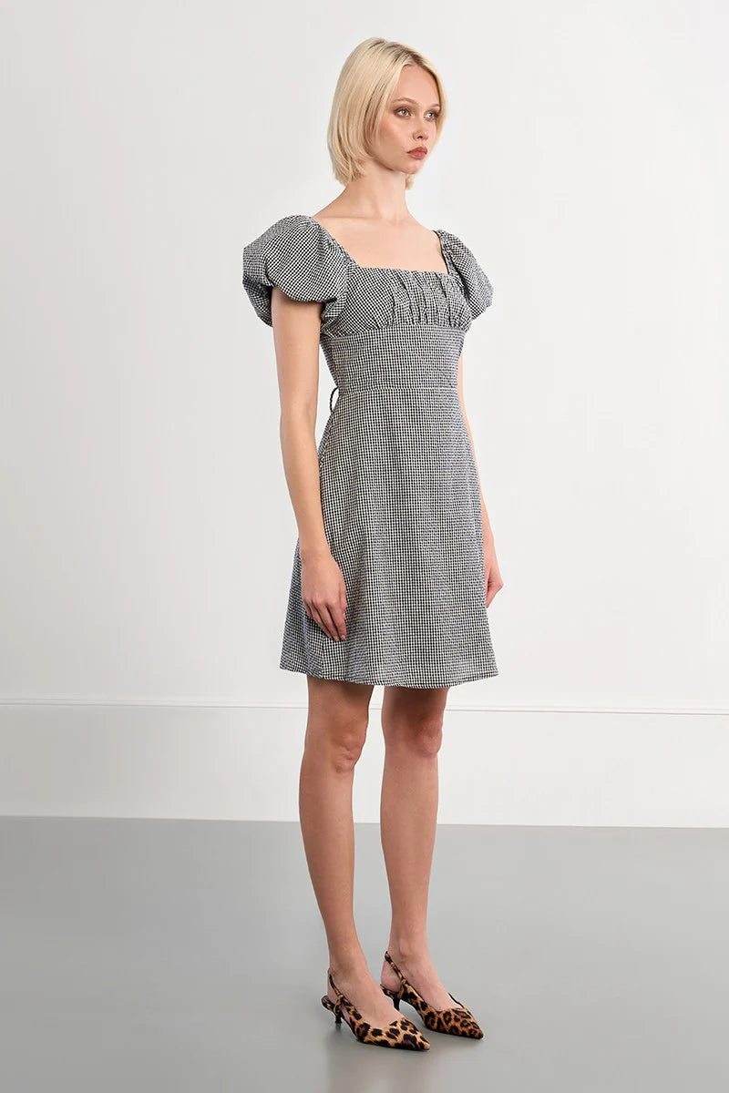 Livie Gingham Mini Dress