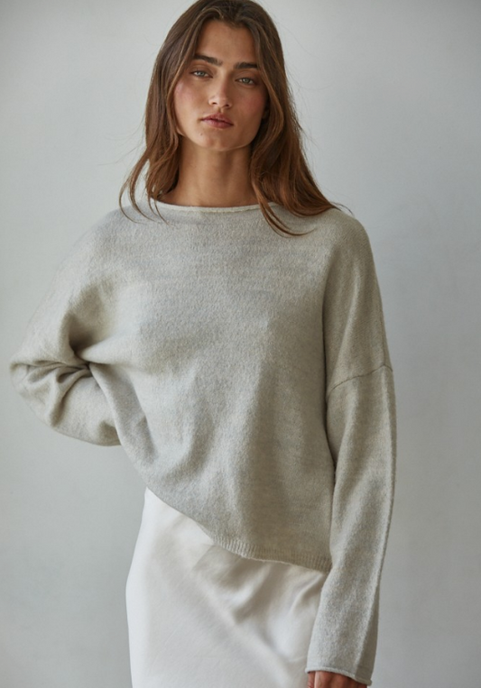 Drop sleeve sweater
