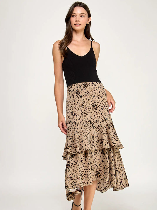 Printed Ruffle Skirt
