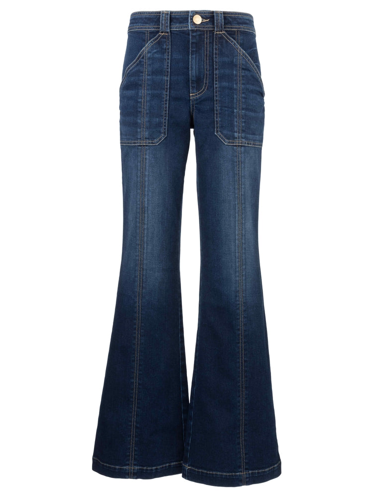 Ana - Flare Chop Pkts Denim
