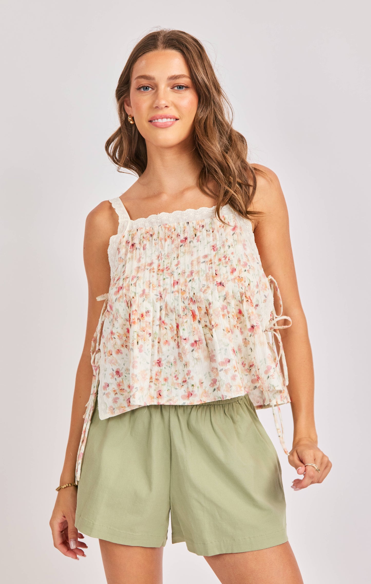 Rosita Eyelet Trim Tank