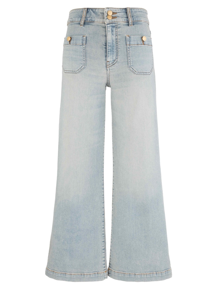Meg Wide Leg w/Button Pocket
