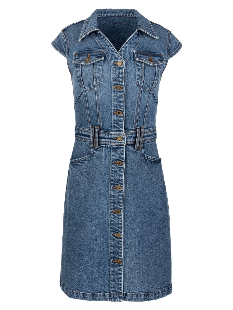 Ava Denim Button Dress
