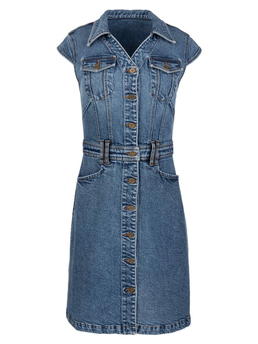 Ava Denim Button Dress