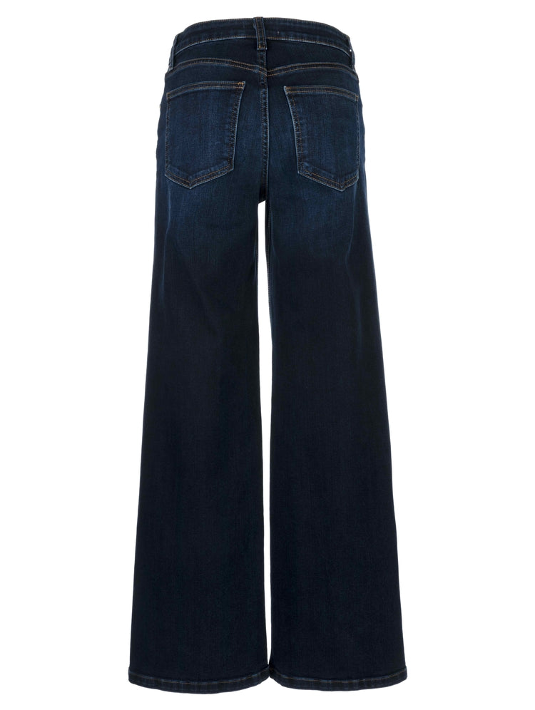 Meg Trouser - Dark Wash with Wide Stitch