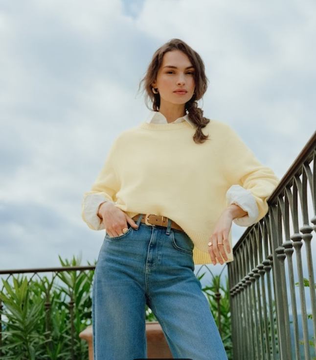 Ava Perfect Knit Sweater Pineapple